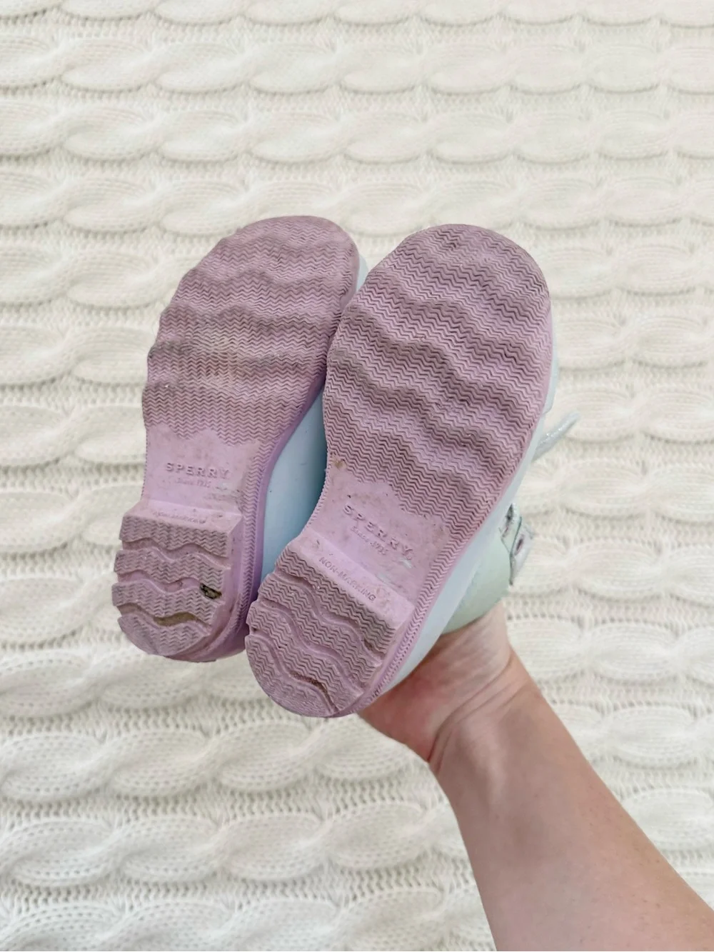 Sperry Kids Mint Green and Pink Lace-Up Ankle Boots
